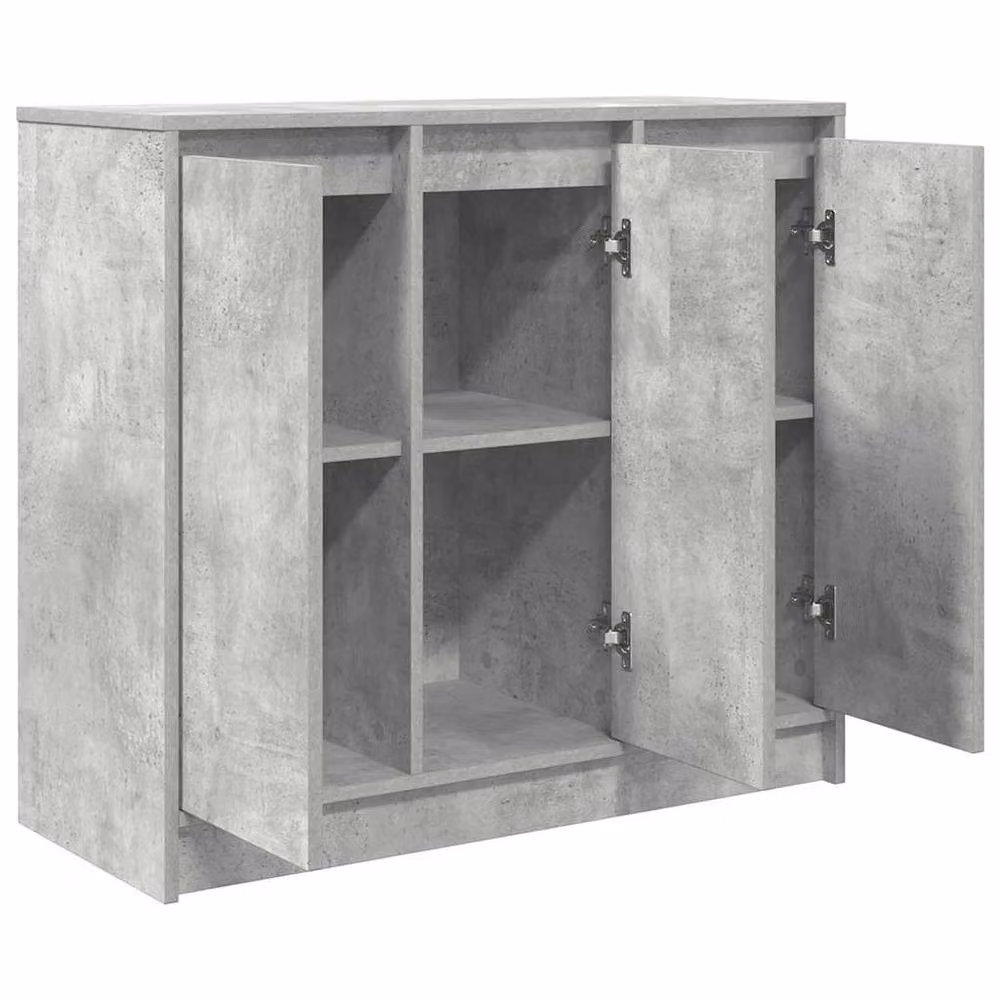 Berkfield Home Sideboard in Concrete Grey, W/D/H: 85 x 34 x 76 cm – 2