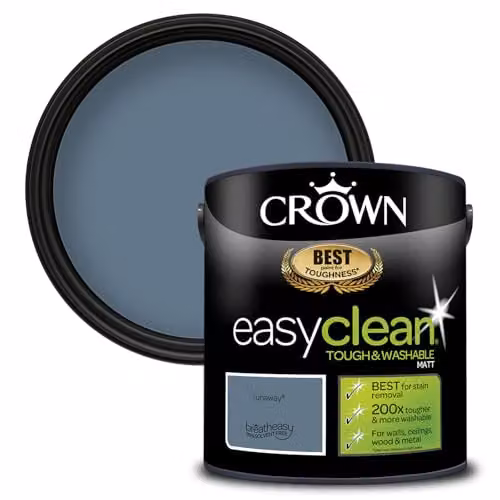 Crown Easyclean Matt Emulsion Wall Paint Blue 2.5L – 2
