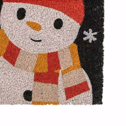 JVL Christmas Coir Doormat, Black and Brown, W/D/H: 90 x 60 x 1.5 cm – 5