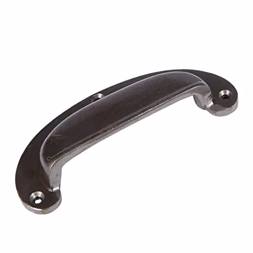 Hammer and Tongs Wide Lipped Cabinet Drawer Pull in Raw Iron – 1