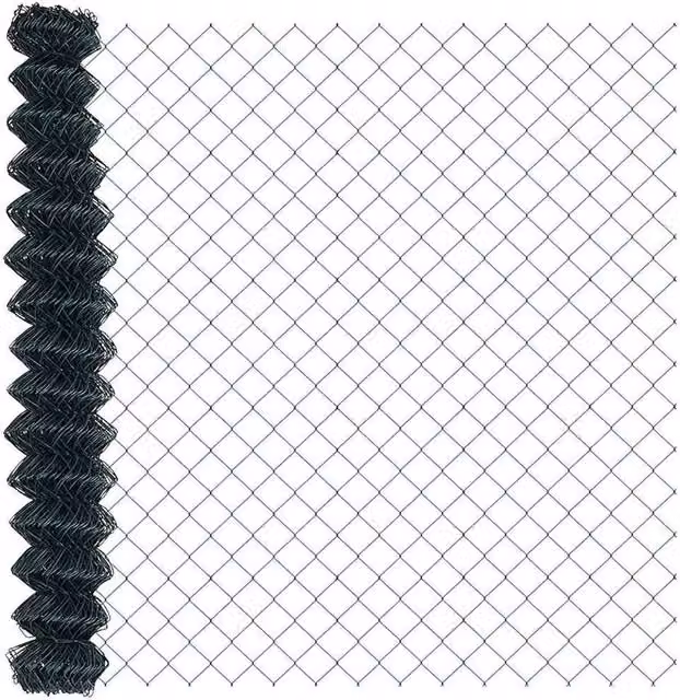 Berkfield Home Green PVC Coated Galvanised Steel Chain Link Fence, W: 10 m, H: 1.5 m