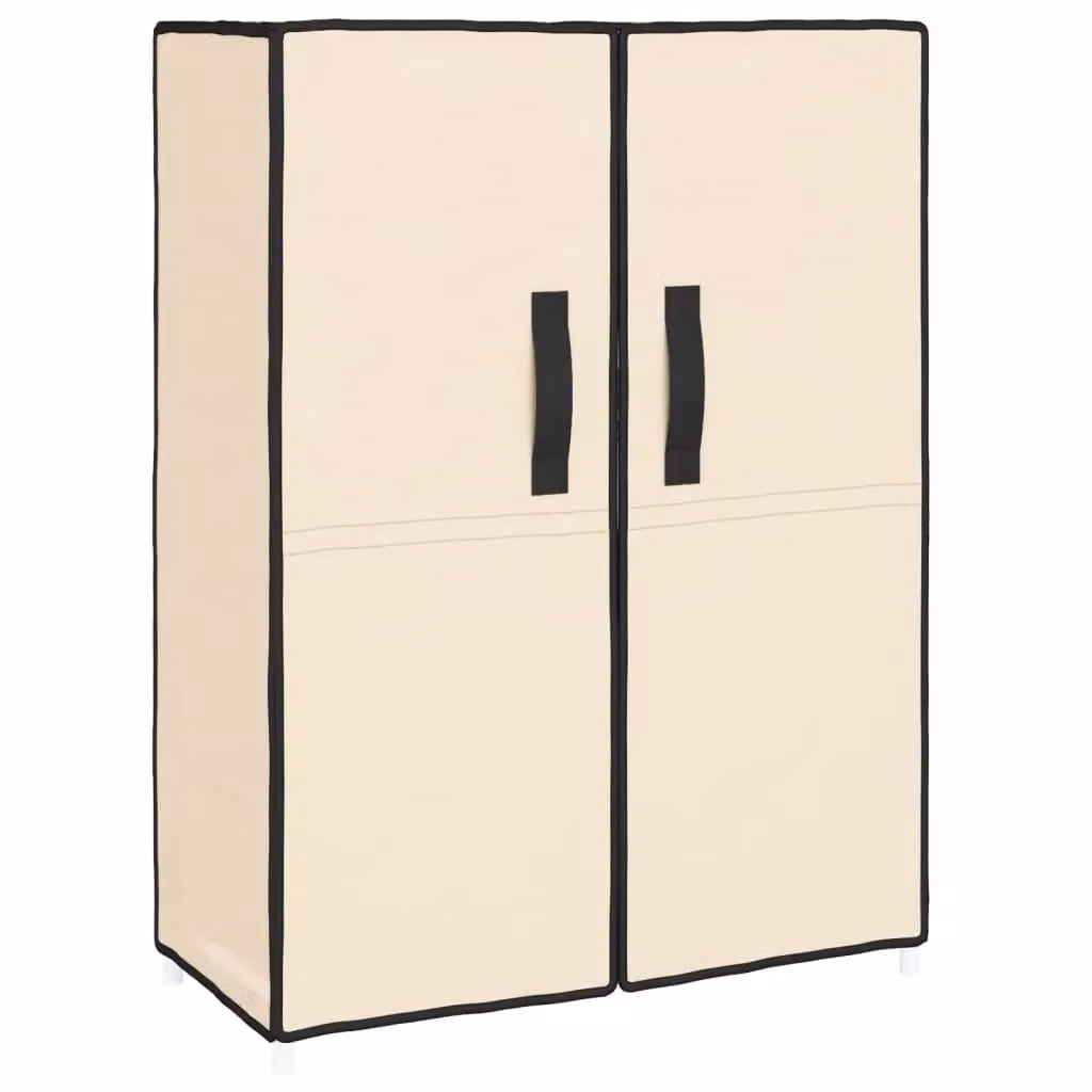 Berkfield Home Beige Fabric Shoe Cabinet with Hinged Doors, W/D/H: 60 x 28 x 90 cm – 2