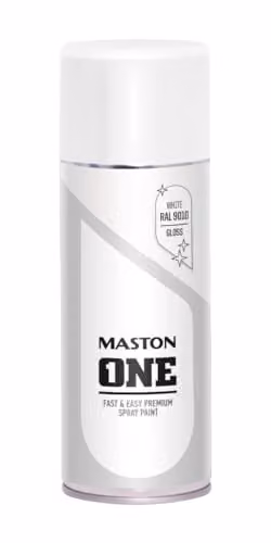 Maston Spray Paint ONE Gloss White RAL 9010 400ml