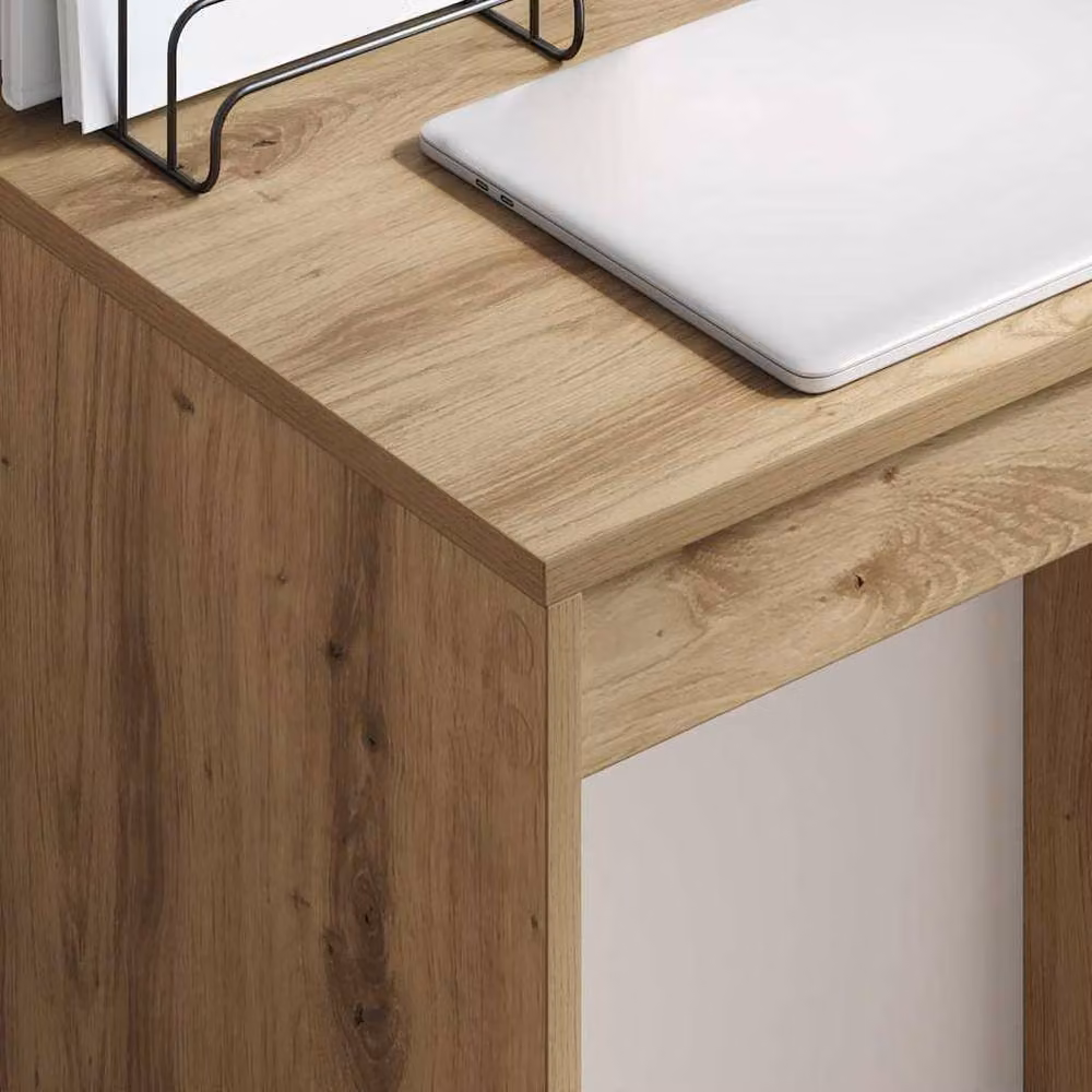 Berkfield Home Beautiful Writing Desk in Artisan Oak Brown, W/D/H: 60 x 40 x 76 cm – 3