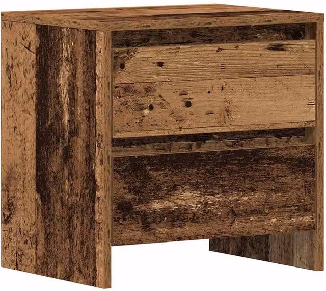 Berkfield Home Rustic Bedside Cabinet in Brown, W/D/H: 45 x 34 x 44.5 cm