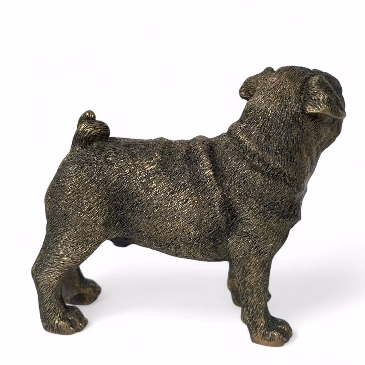 Leonardo Reflections Bronzed Animal Crackers Pug Dog Metal Tabletop Figurine in Bronze and Gold – 3