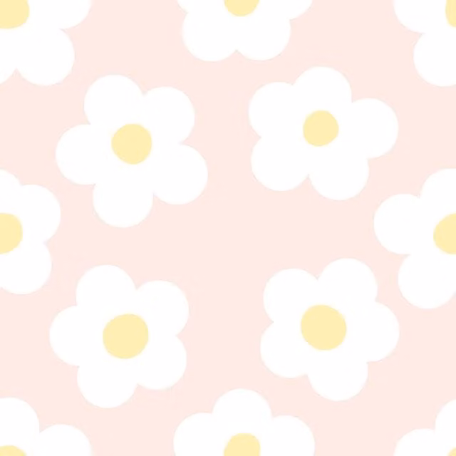 I Love Wallpaper Ditsy Daisy Botanical Floral Wallpaper in Peach, Yellow and Pink