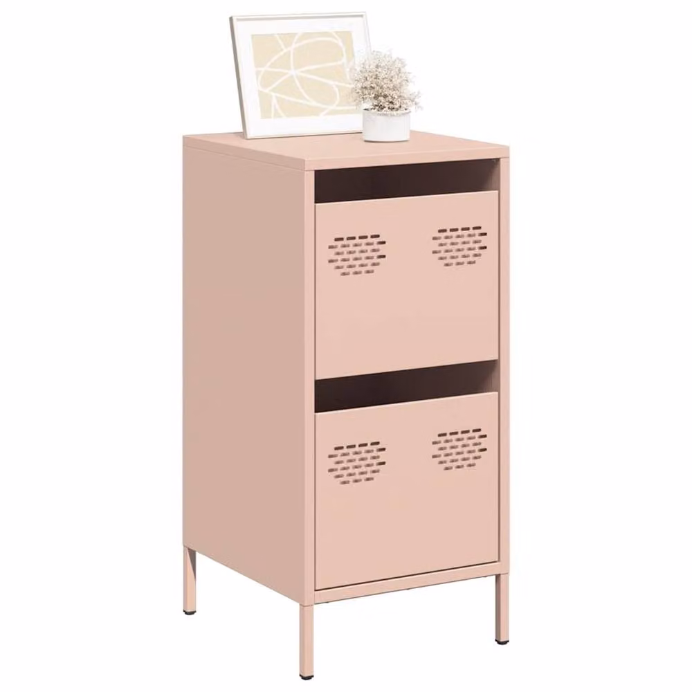 Berkfield Home Pink Cold-rolled Steel Sideboard, W: 35 cm, D: 39 cm, H: 73.5 cm – 2