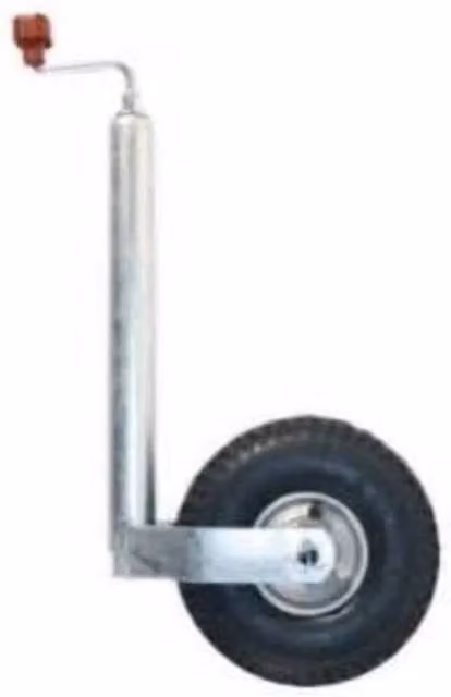 SPETLEK Heavy Duty Pneumatic Jockey Wheel 48mm for Caravan Trailers, Black – 1