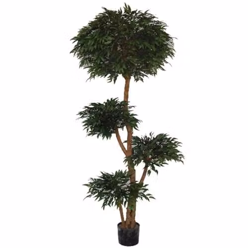 Green Ruscus Fire Resistant Artificial Tree, Height: 180 cm