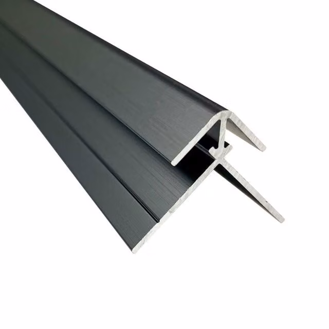 Wetwall Compact Composite External Corner Wall Panel 4mm Black Tile 2440mm
