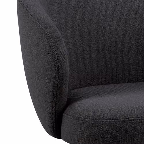 Furniture To Go Soli Round Dining Table in Oak and Black with 4 Darlene Black Swivel Dining Chairs, W: 120 cm, D: 75 cm, H: 79 cm – 7