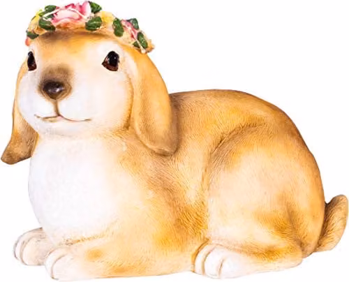 St Helens Home & Garden Solar Brown Rabbit Garden Ornament with Light Up Headband
