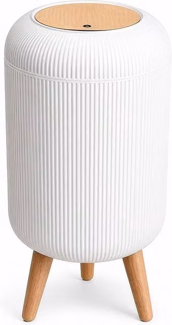 Havendro 10L Press Top Trash Bin in White – 1
