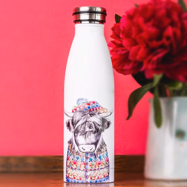 Mikasa Multicolour and White Vacuum Insulated Stainless Steel Water Bottle, 500 ml