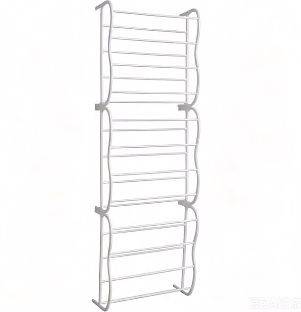 Ventryn 12 Tier Over Door Hanging Shoe Rack Storage Stand, White, H 180.0 x W 57.0 x D 19.0 cm