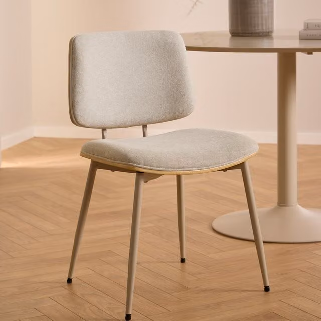 Furniture To Go Owen Dining Chairs in Beige Apia Fabric, Set of 2