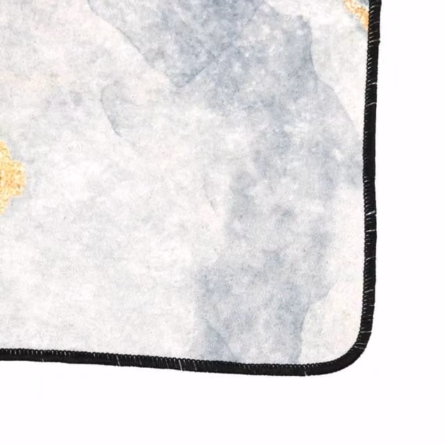 Berkfield Home Washable Multicolour Abstract Round Rug with Anti Slip Base, Diameter: 80 cm