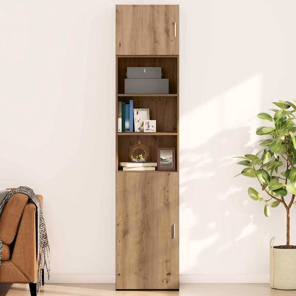Berkfield Home Artisan Oak Wall Cabinet in Brown, W/D/H: 50 x 42.5 x 40 cm – 2