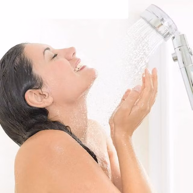 Alivio High Pressure Handheld Shower Head with Adjustable Massage Spray Modes in Chrome Silver