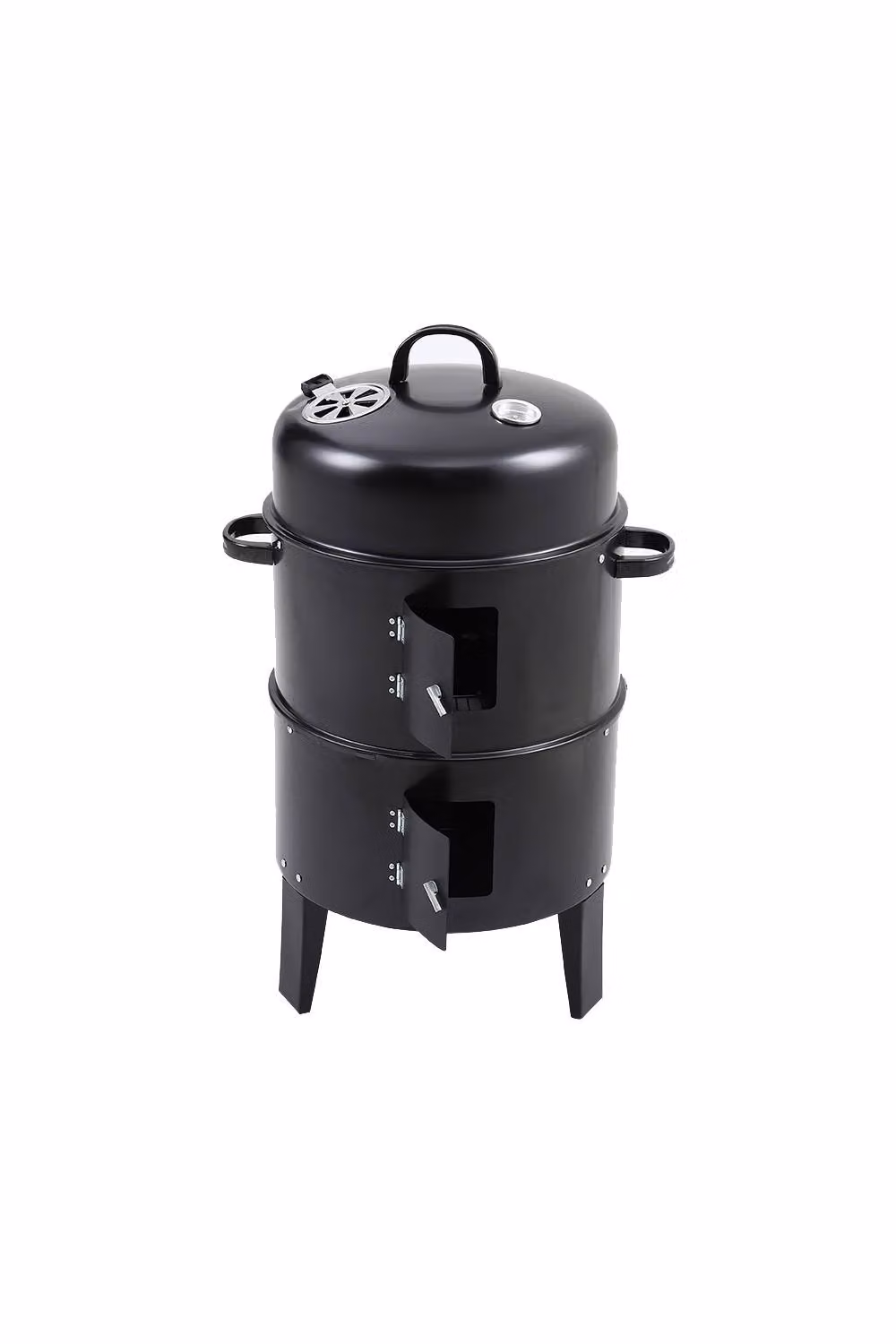 Living and Home Black Vertical Charcoal Kettle Smoker Grill BBQ – 3