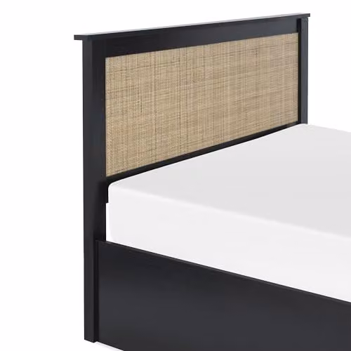 Julian Bowen Padstow Rattan Ottoman Bed Frame in Black, W/D/H: 150 x 200 x 106 cm – 6