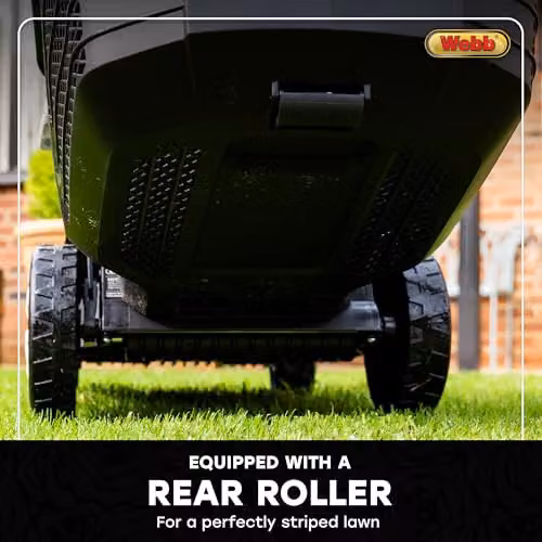 Webb Supreme WEER37RR Electric Rotary Lawnmower with Rear Roller, 1600W Motor, 37cm Cutting Width and 40L Collection Bag – 4