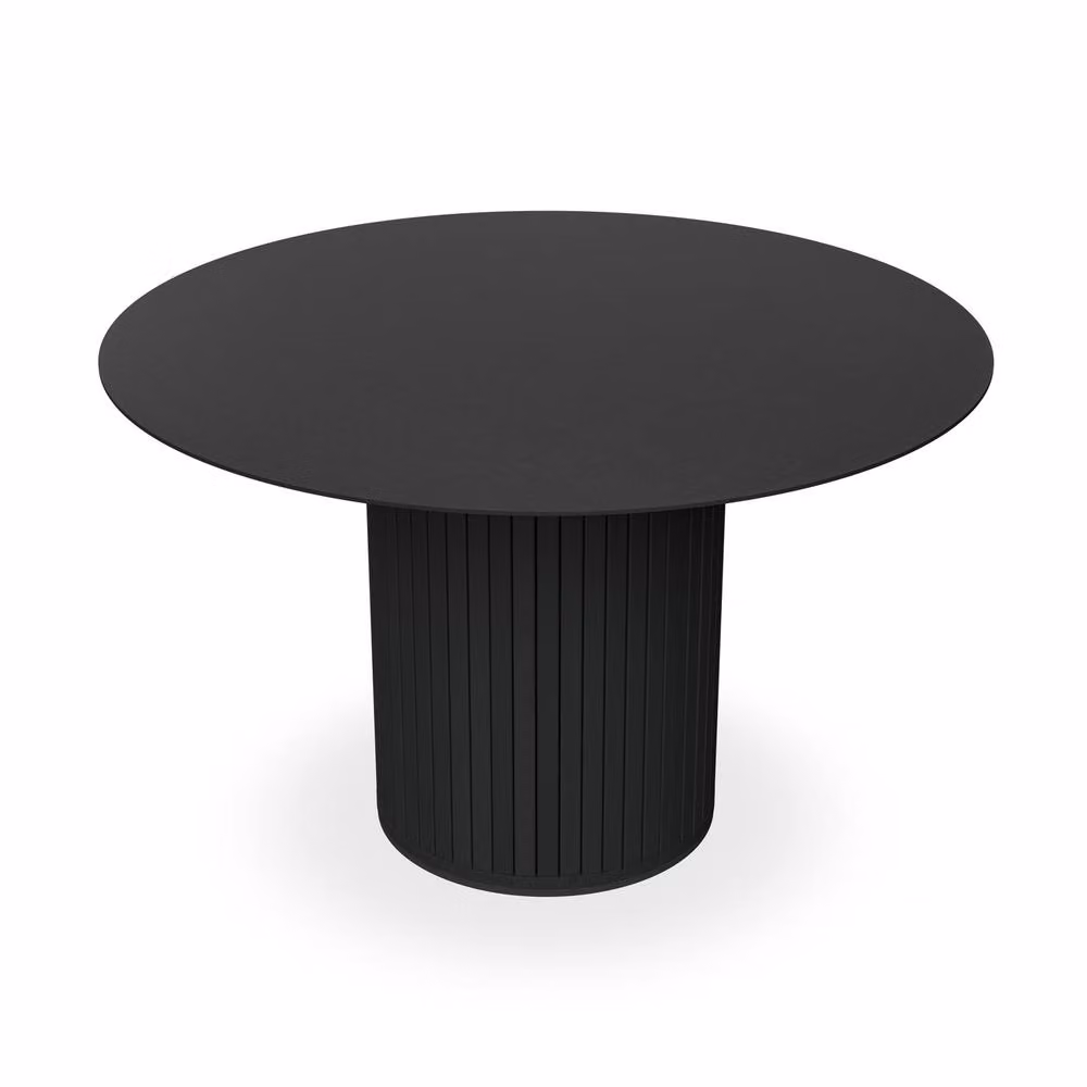 More4Homes Arlo Round Dining Table with Black Legs, Diameter: 120 cm, Height: 75 cm – 2