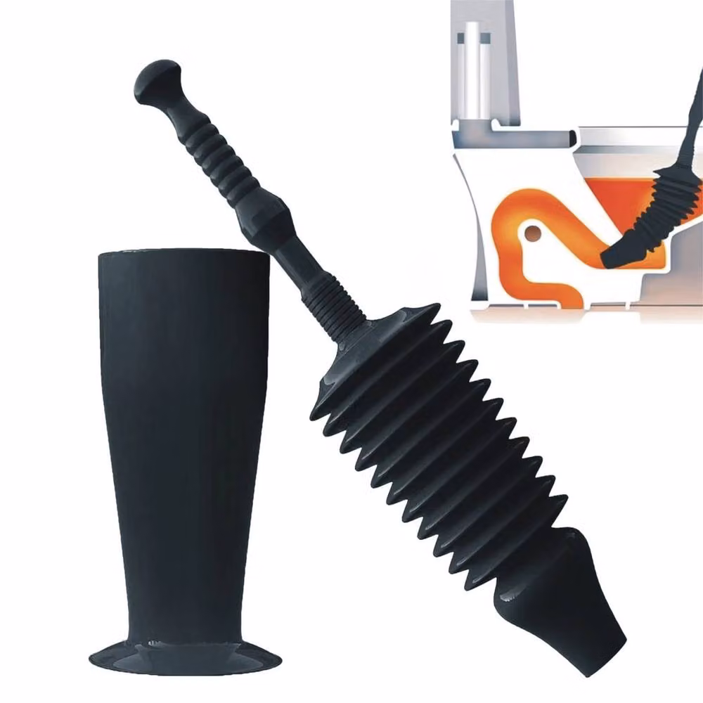 Vogrex Black Toilet Plunger Unblocker Air Pump Drain Blockage Tool – 3