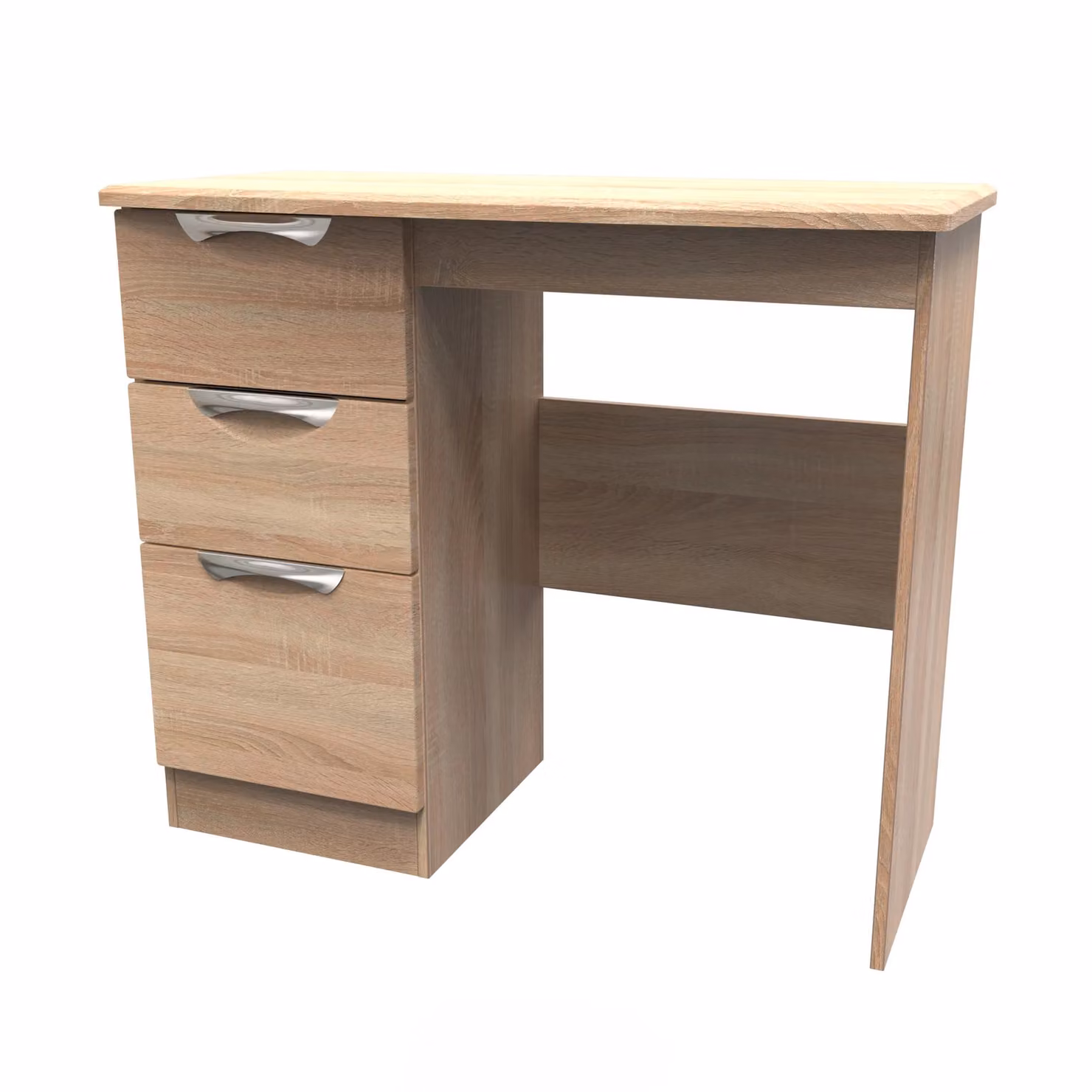 2 U Holborn 3 Drawer Vanity in Light Oak, Ready Assembled – 2