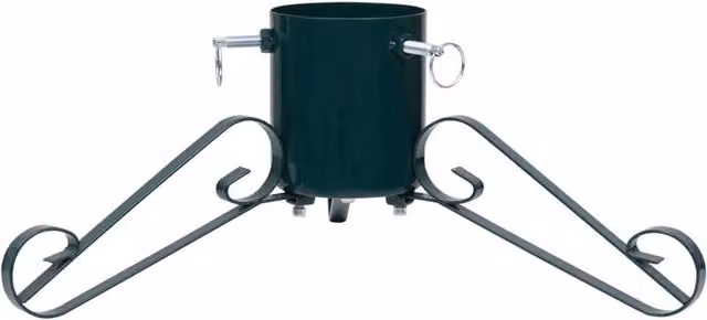 Berkfield Home Christmas Tree Stand, Green, W/D/H: 58 x 58 x 21 cm