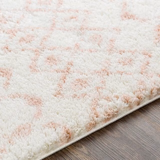 Livabliss Aliyah Shag Shaggy Plush Pile Living Room Rug in Pink and Brown, W: 160 cm, L: 220 cm – 1
