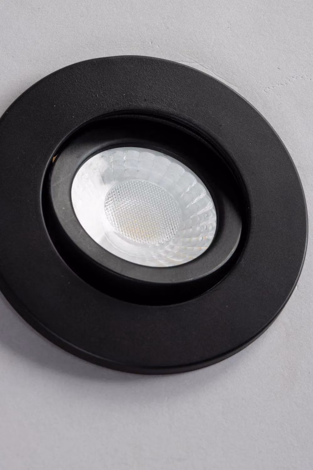 BHS Lighting Black Round Recessed Adjustable Fire Rated Spotlight with Cool White Light – 2