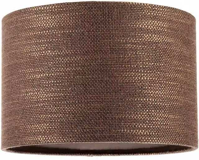 Happy Homewares Designer Bobbled and Textured Linen Lamp Shade in Chocolate Brown, Diameter: 30 cm