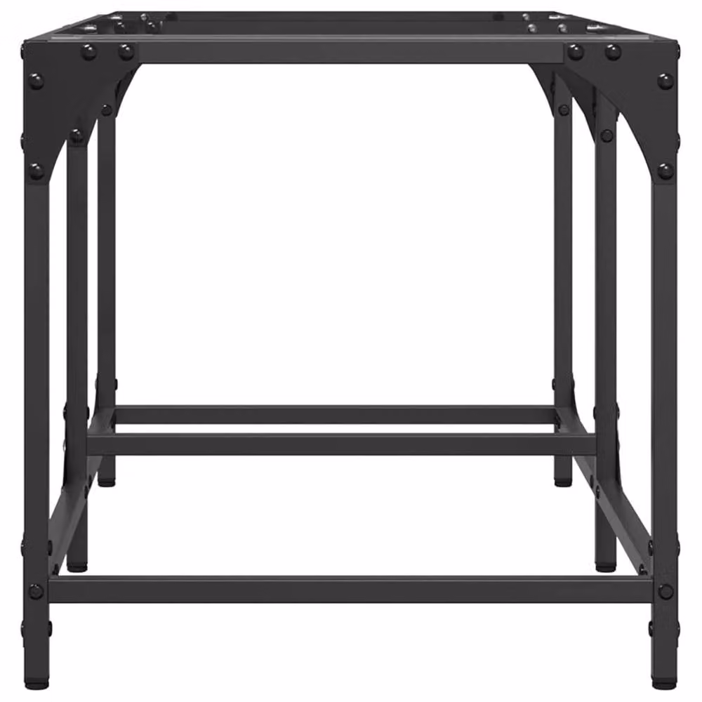 Berkfield Home Modern Rectangular Coffee Table with Transparent Glass Top and Black Steel Frame, W/D/H: 78.5 x 40 x 40 cm – 4