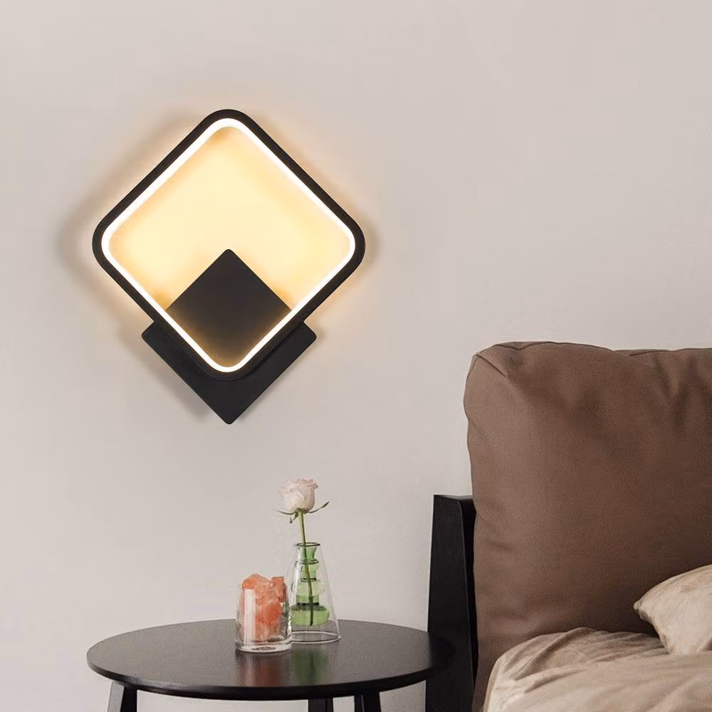 Pheashine Elegant Square LED Wall Light in Black, 17W, 3000K Warm White – 2