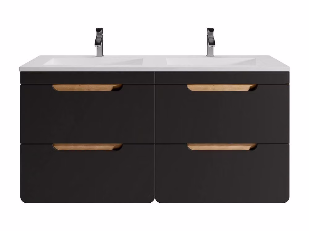 Vente-unique Wall-Mounted Bathroom Vanity with Undermount Basin in Grey – 2