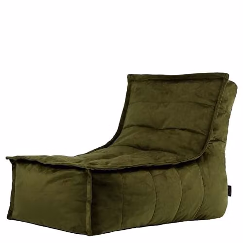 icon Dolce Velvet Bean Bag Lounger with EPS Polystyrene Filling, Green – 1