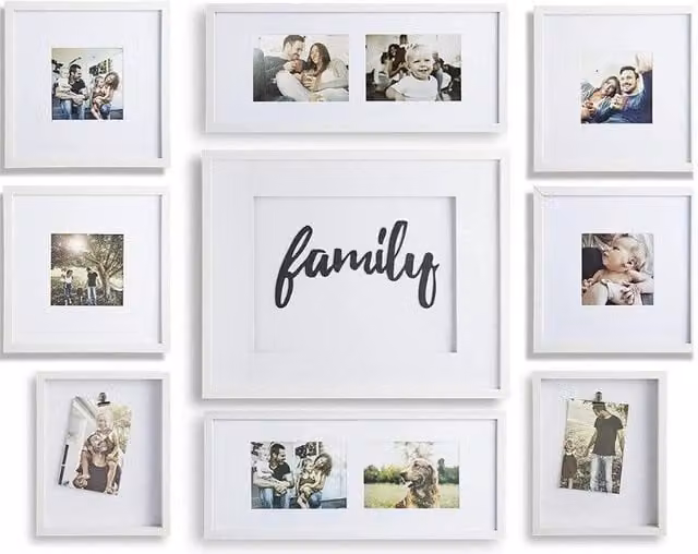 Nielsen Design Jenson 9 Piece White Rectangular Gallery Picture Frame Set