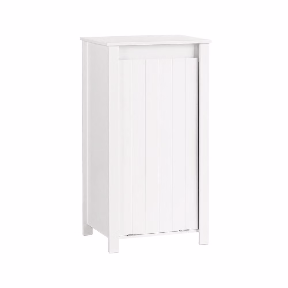 SoBuy White Modern Bathroom Tall Cabinet with Hinged Doors – 1