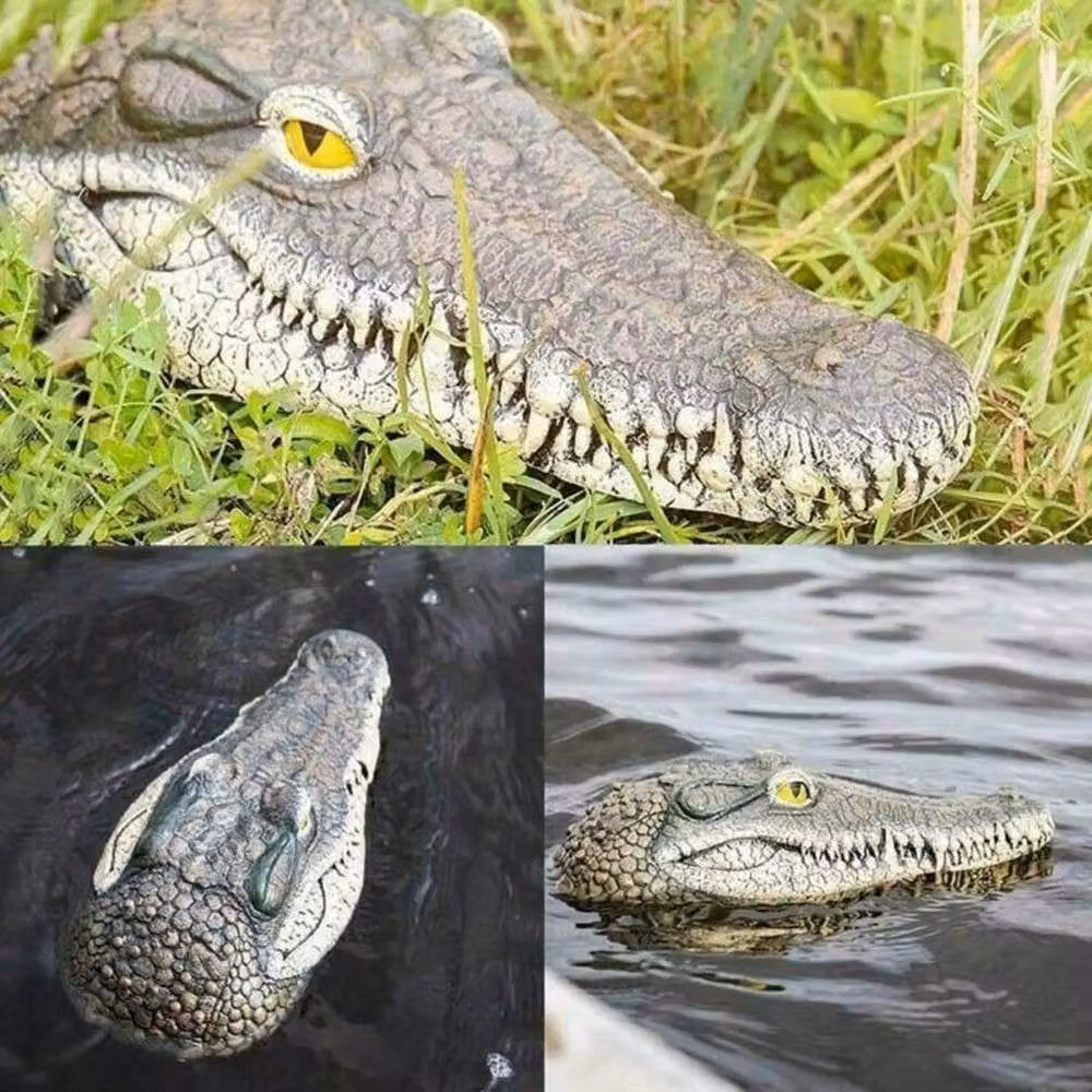 FLAVORA Brown Resin Animal Floating Decorative Ornament for Outdoor Pond Landscapes W: 120 cm, D: 100 cm – 4