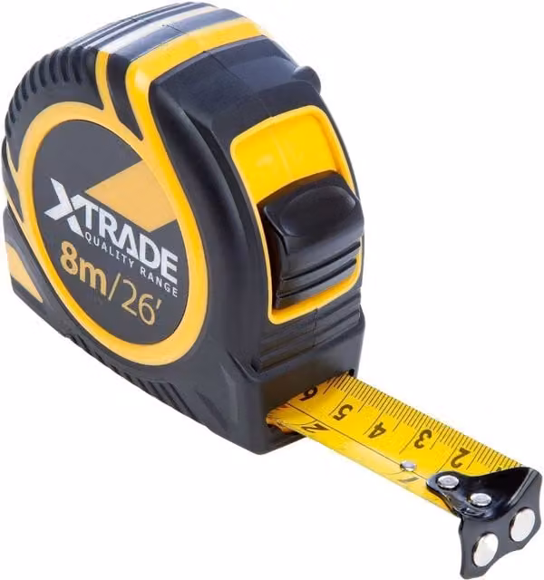 XTrade Tape Measure in Black and Yellow
