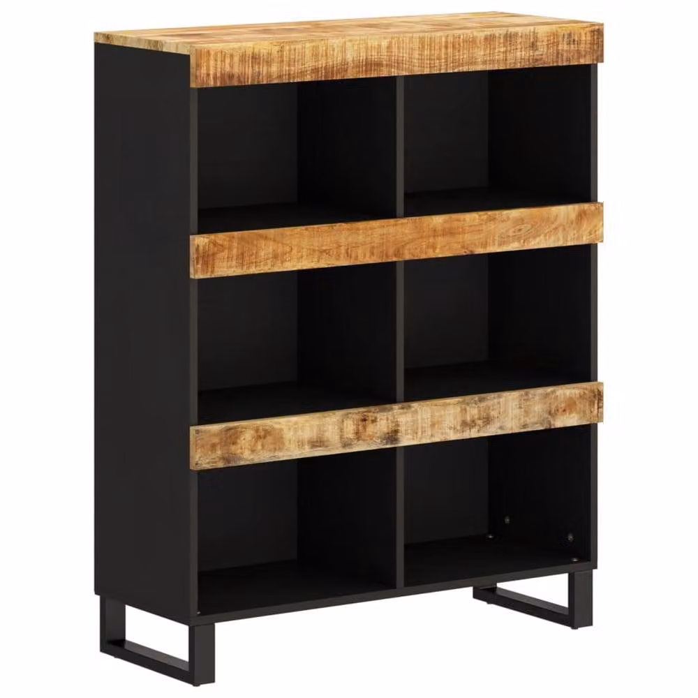 Berkfield Home Industrial Side Cabinet in Brown Solid Mango Wood, W/D/H: 85 x 33 x 107 cm – 2