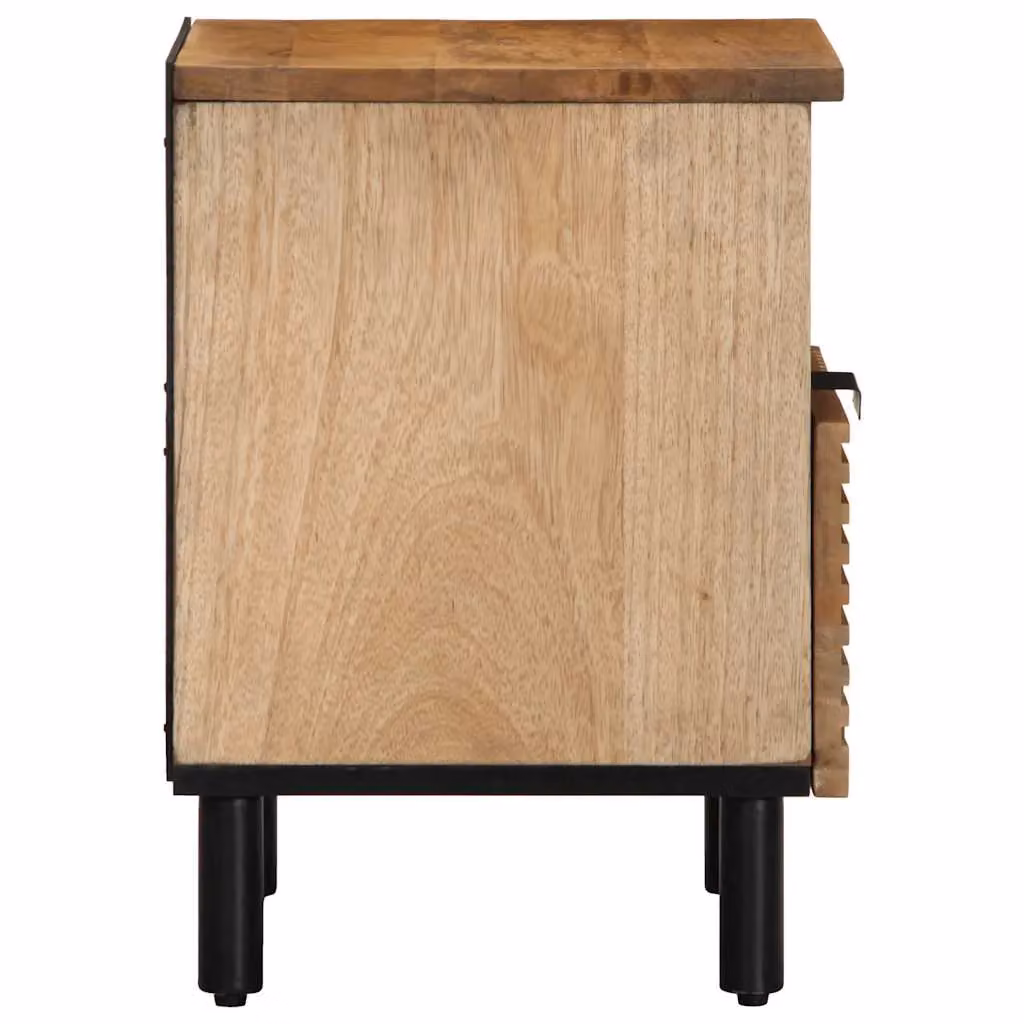 Berkfield Home Brown Mango Wood Bedside Cabinet W/D/H: 40 x 33 x 46 cm – 3