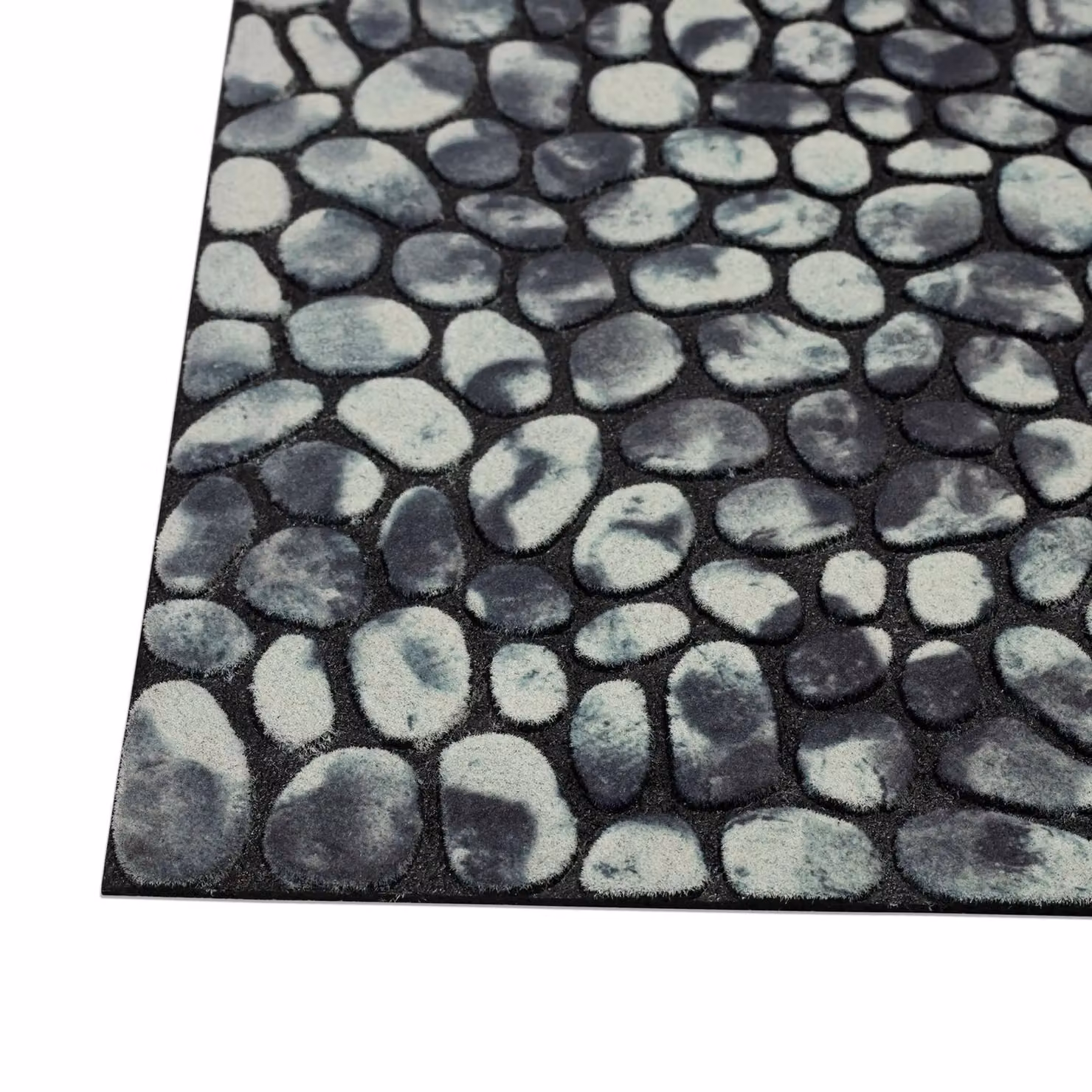 Nicoman Pebble Stone Pattern Indoor and Outdoor Doormat, Grey, W: 60 cm, D: 40 cm – 4