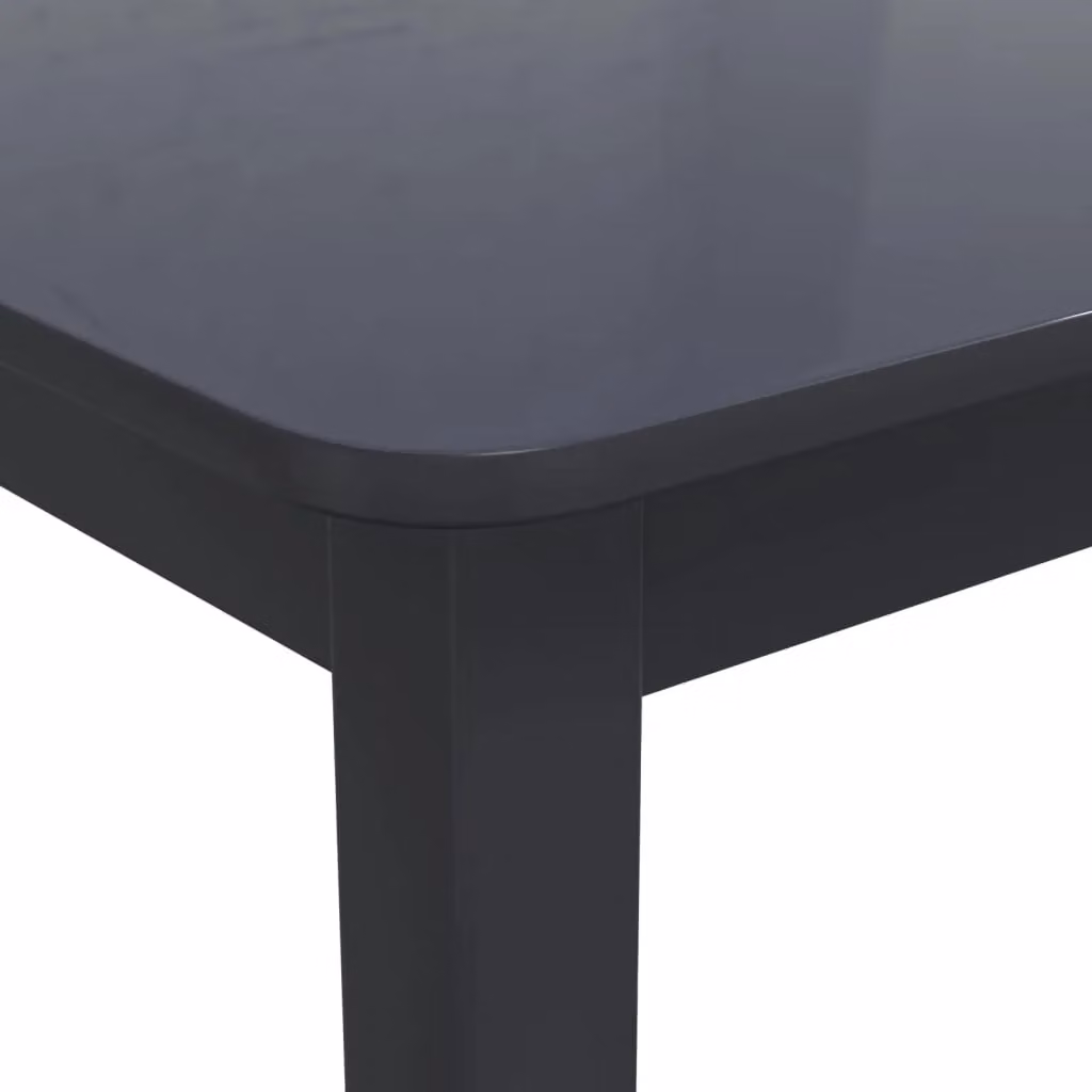 Berkfield Home Modern Black Rectangular Dining Table in Solid Rubberwood, W: 114 cm, D: 71 cm, H: 75 cm – 4