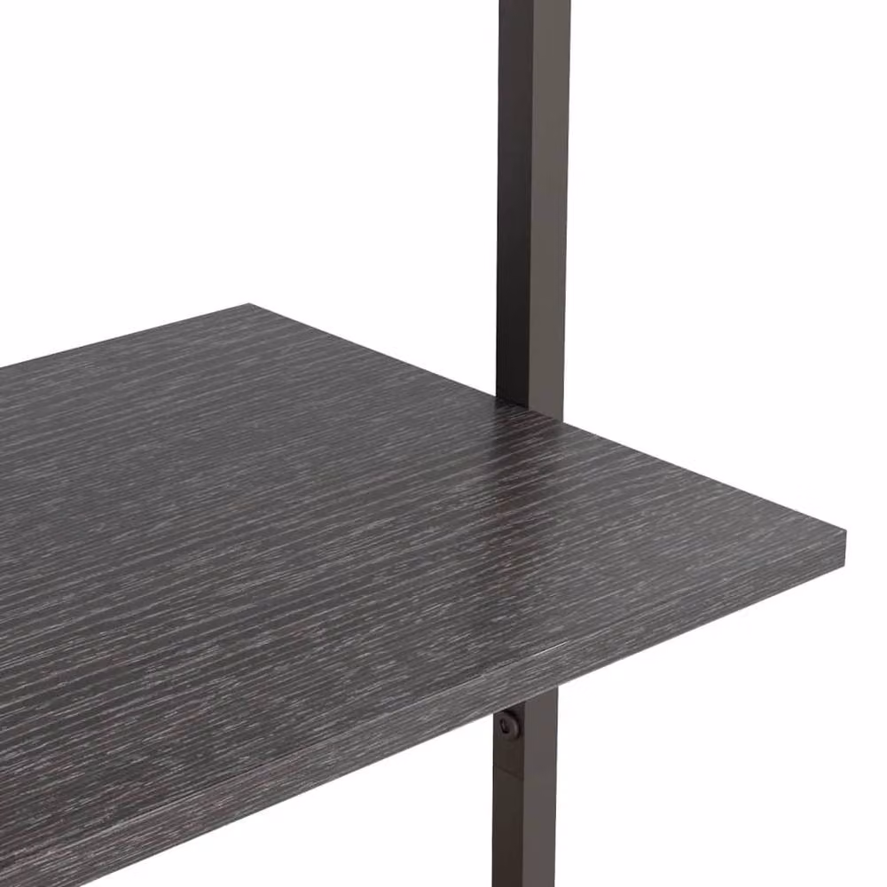 Berkfield Home 4-Tier Black Metal Leaning Ladder Shelf, W: 64 cm, D: 35 cm, H: 152.5 cm – 3