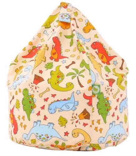 BeanLazy Large Dinosaur Bean Bag with Cotton Cover and EPS Filling in Multicolour