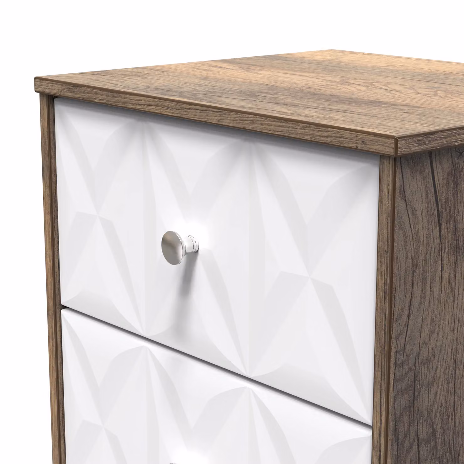 Ready Assembled 2 U Memphis 2 Drawer Bedside Cabinet in Dark Brown – 3