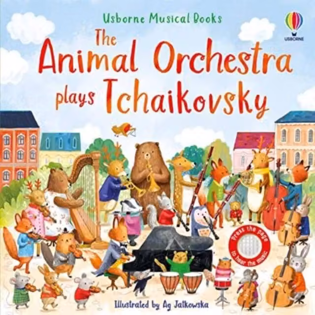 The Animal Orchestra Plays Tchaikovsky Board Book by Sam Taplin, Multicolour
